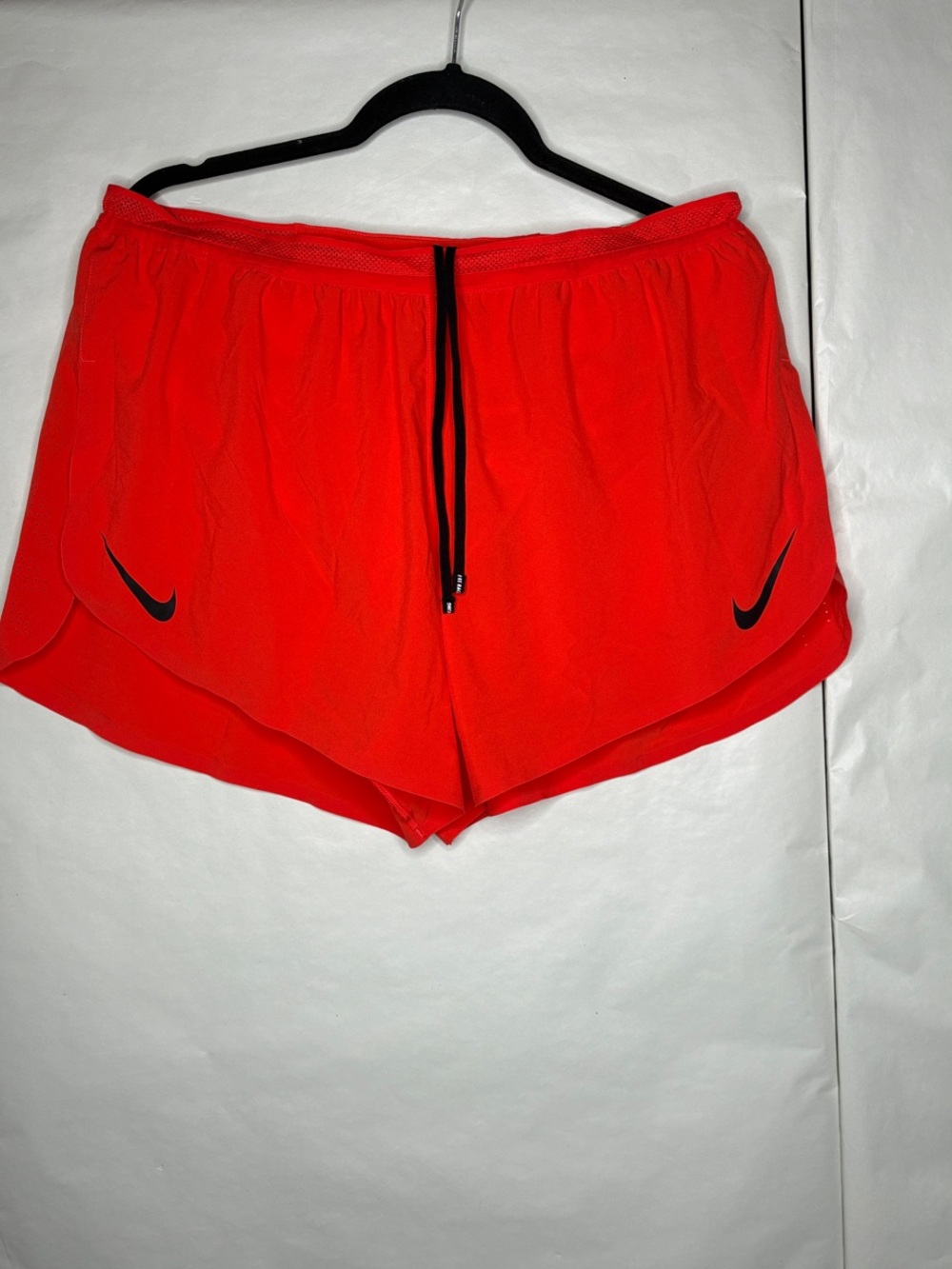 Nike Women’s Bright Red Athletic Running Shorts with Black Drawstring